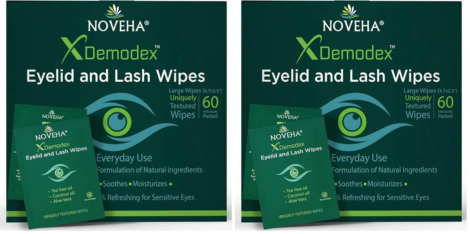 Салфетки для век и ресниц «Demodex Extra Strong» от NOVEHA, 60 шт. Noveha