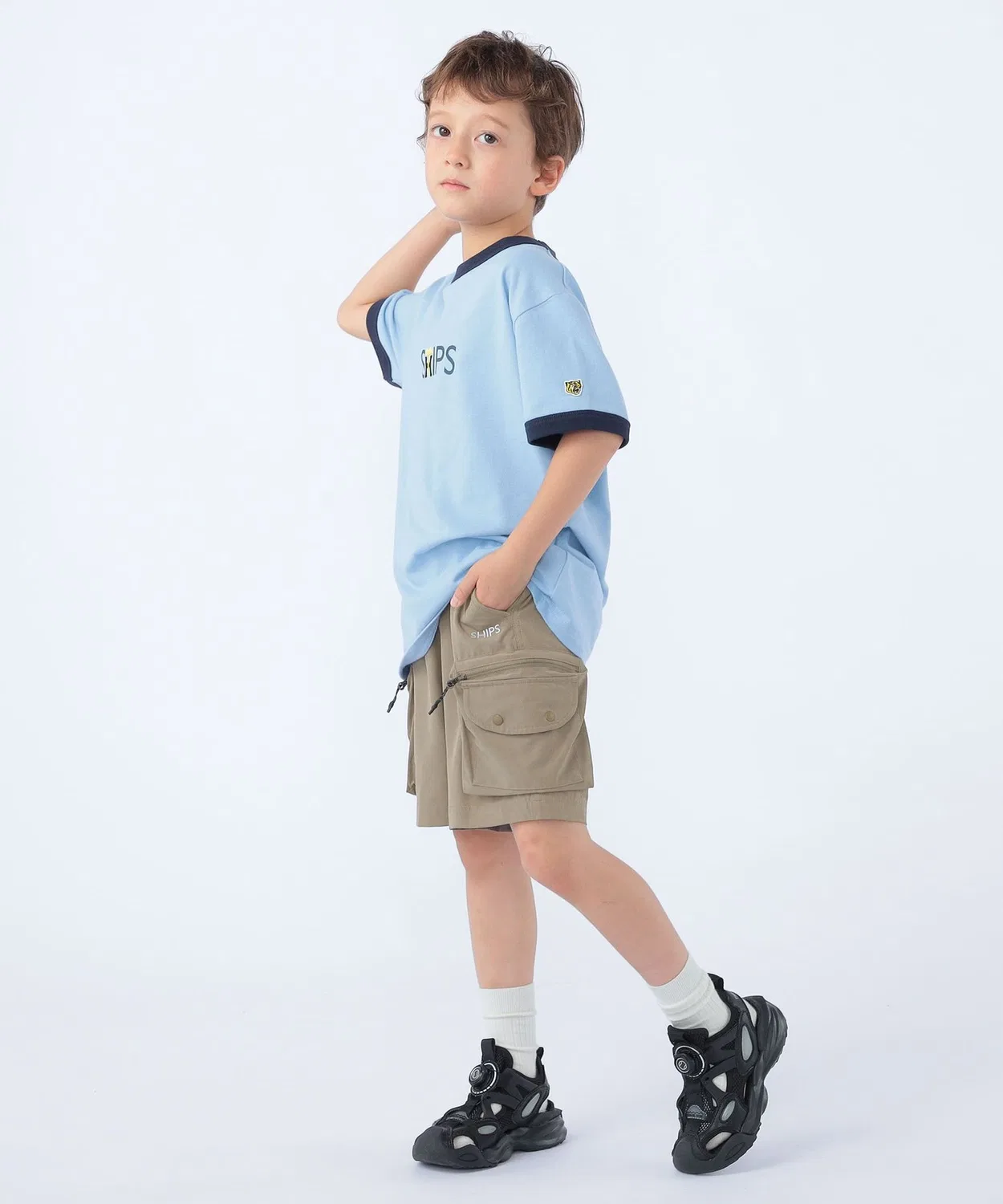 Детская футболка с длинным рукавомSHIPS KIDS x Hanshin Tigers, Light Blue — фото 3