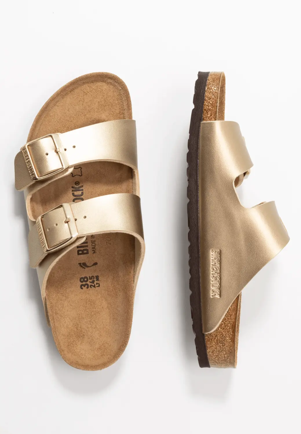 Сандалии Birkenstock Arizona BF Narrow, золотой — фото 4