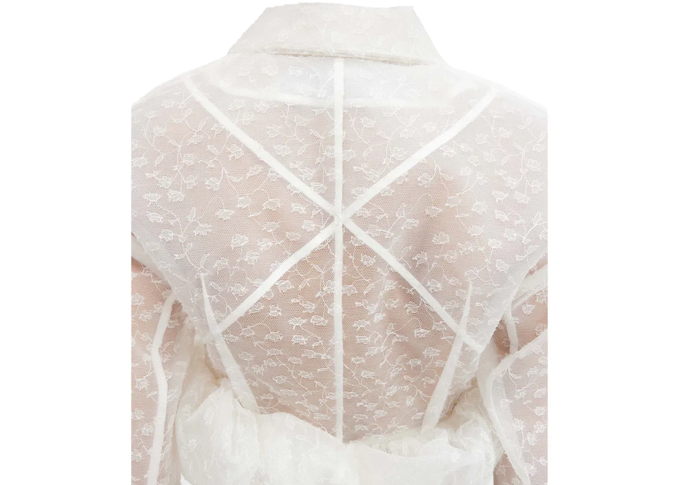 Женская рубашка с кружевной отделкой La Veste Dentelle Jacquemus, белый — фото 2