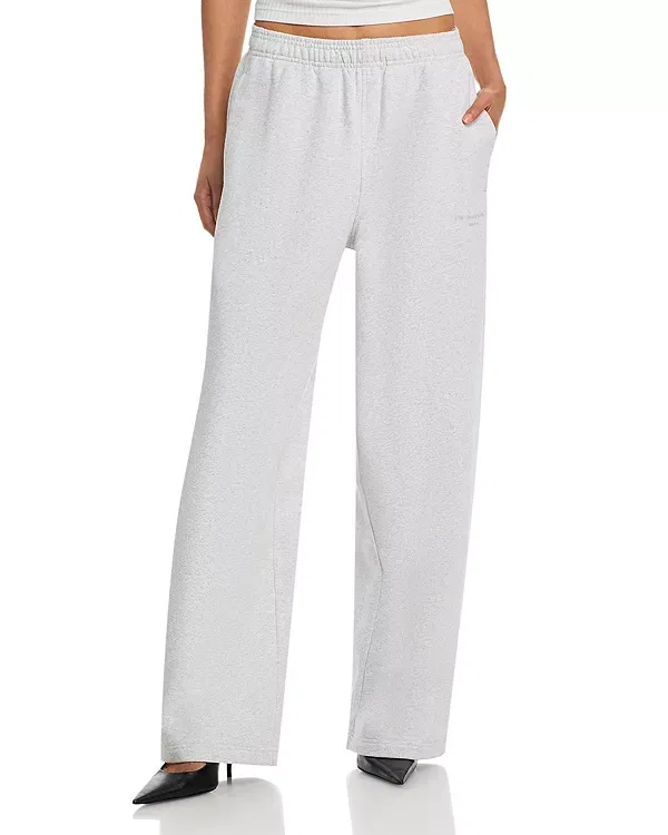 Женские свободные брюки с принтом Alexander Wang, Light Heather