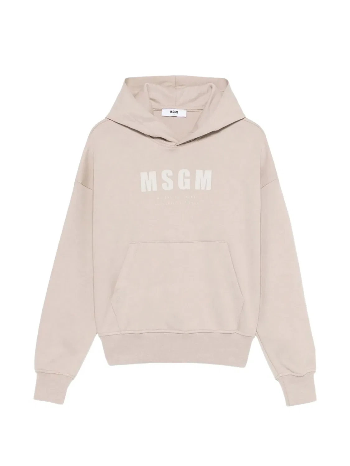 Хлопковое худи бежевое MSGM, нейтральные