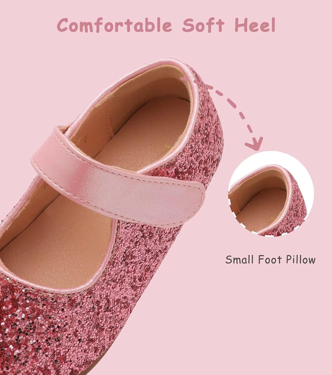 Детские туфли Мэри Джейн для девочек Flower Girl Dress Shoes Mary Janes Flat Nedaan, Rosered — фото 3