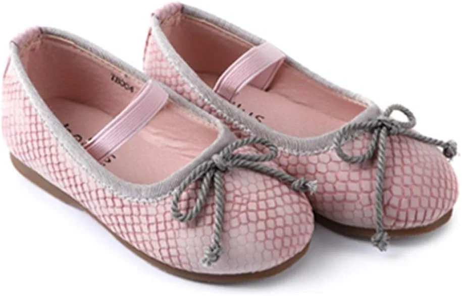 Детские туфли-балетки Мэри Джейн для девочек ContiKids, Ribbon Pink