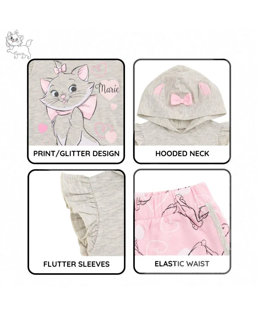 Комплект из худи и шорт с принтом Marie The Aristocats Winnie the Pooh, Grey Pink Marie — фото 3
