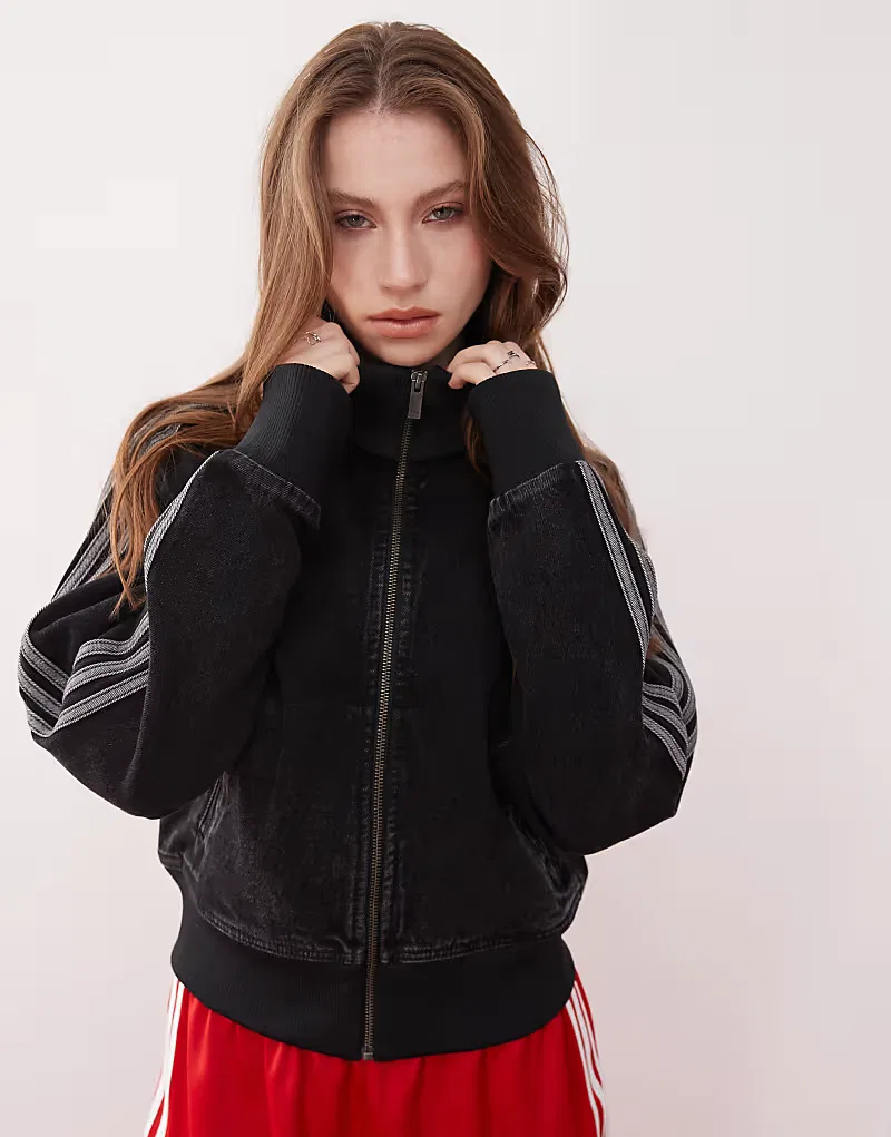 Спортивная футболка из денима Adicolor '90 Adidas Originals, черный