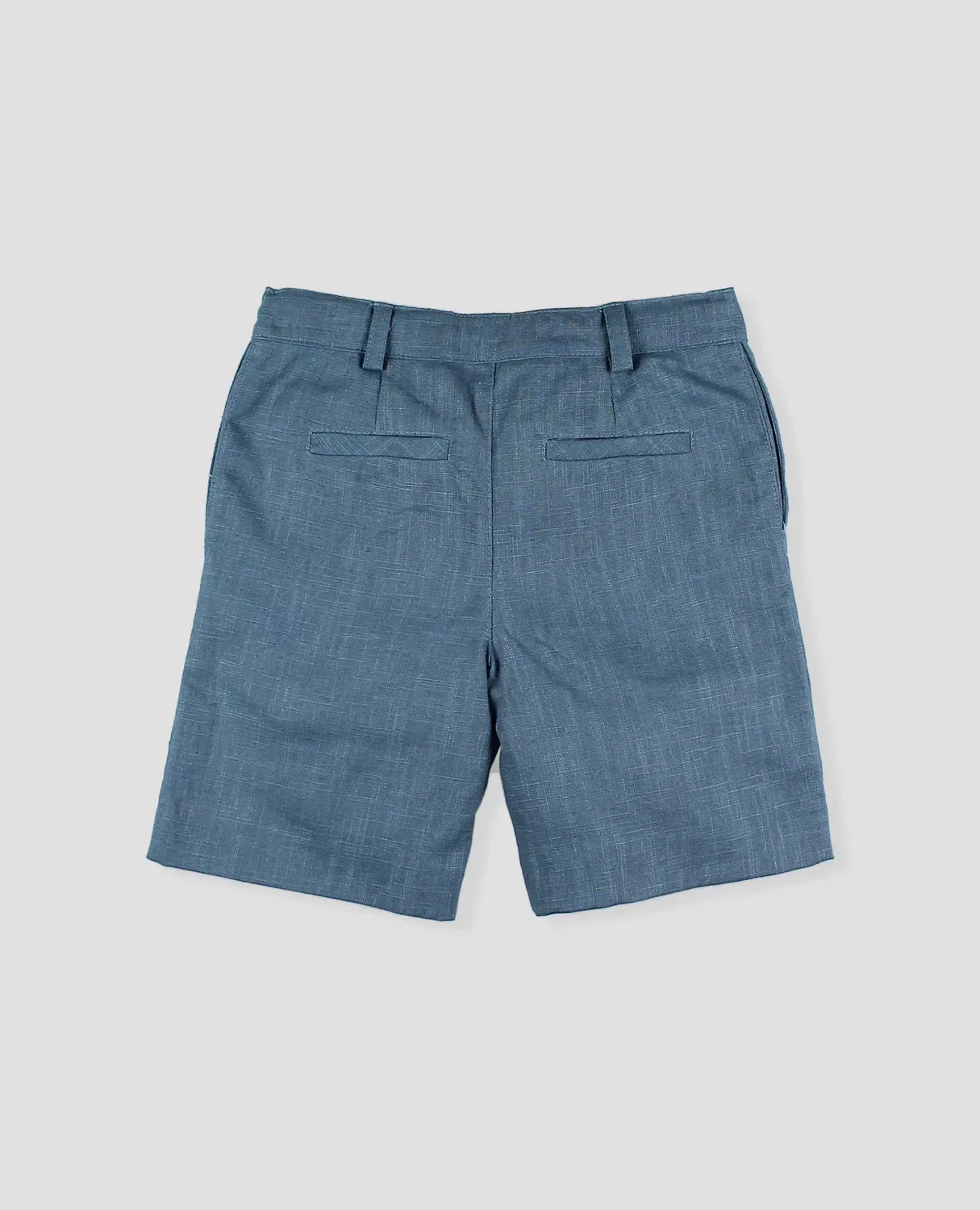 Детские шорты для мальчиков льняные с карманами Foque, Azul Denim — фото 2