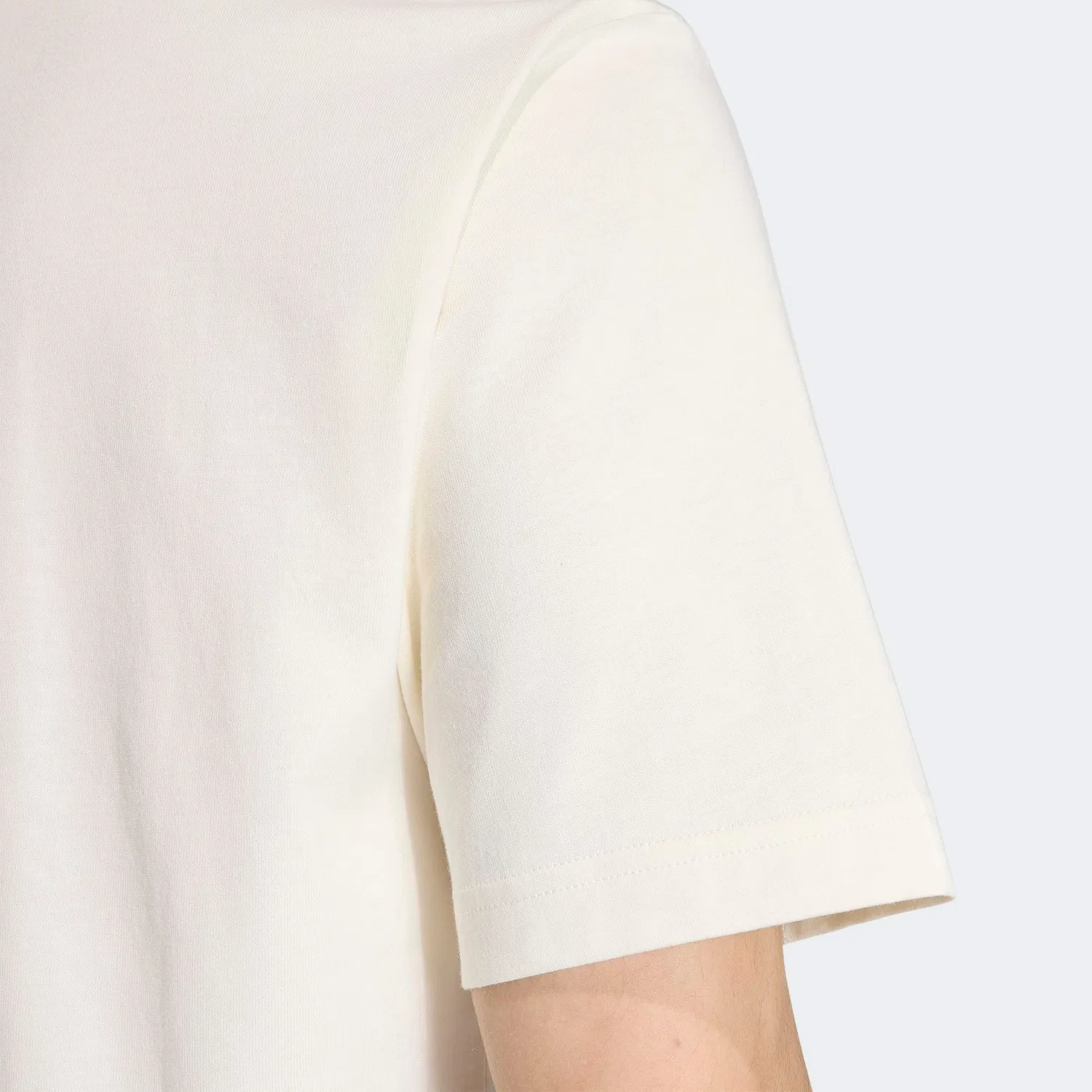 Детская хлопковая трикотажная футболка с 3-полосным логотипом Adidas Sportswear, Off White/Ray Blue — фото 4