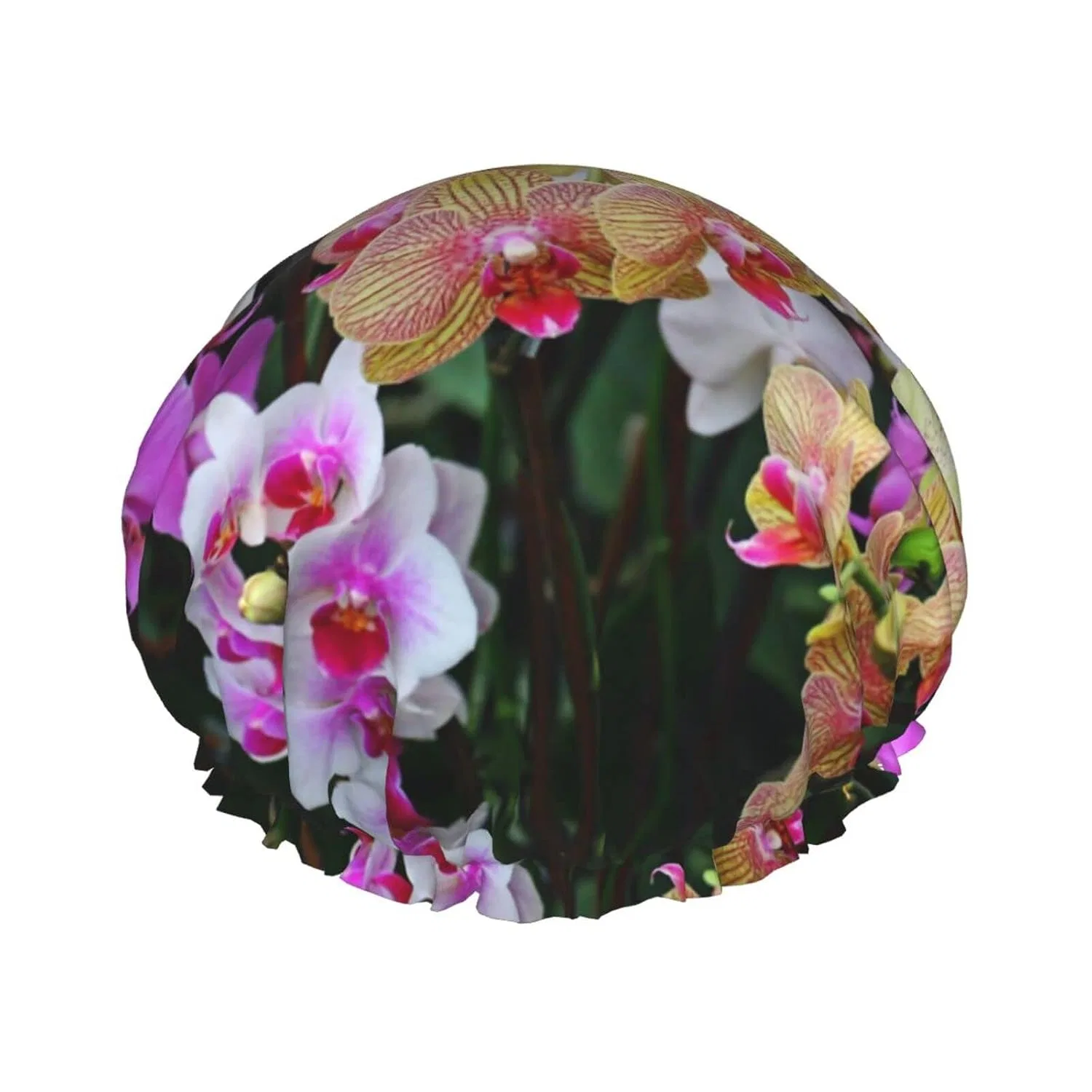 Шапочка для душа Orchid, ObabO, двойной слой, водонепроницаемая