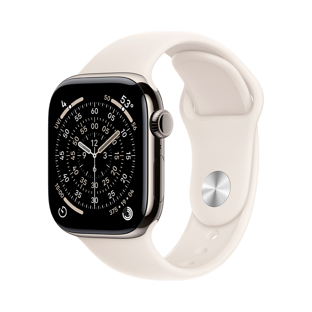 

Умные часы Apple Watch Series 11 (GPS+Cellular), 42 мм, Natural Titanium Case/Starlight Sport Band - M/L, Титановый, Умные часы Apple Watch Series 11 (GPS+Cellular), 42 мм, Natural Titanium Case/Starlight Sport Band - M/L