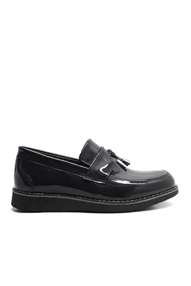 Детские туфли для мальчиков лакированные Papuccum Ortopedi, Black Patent Leather — фото 4