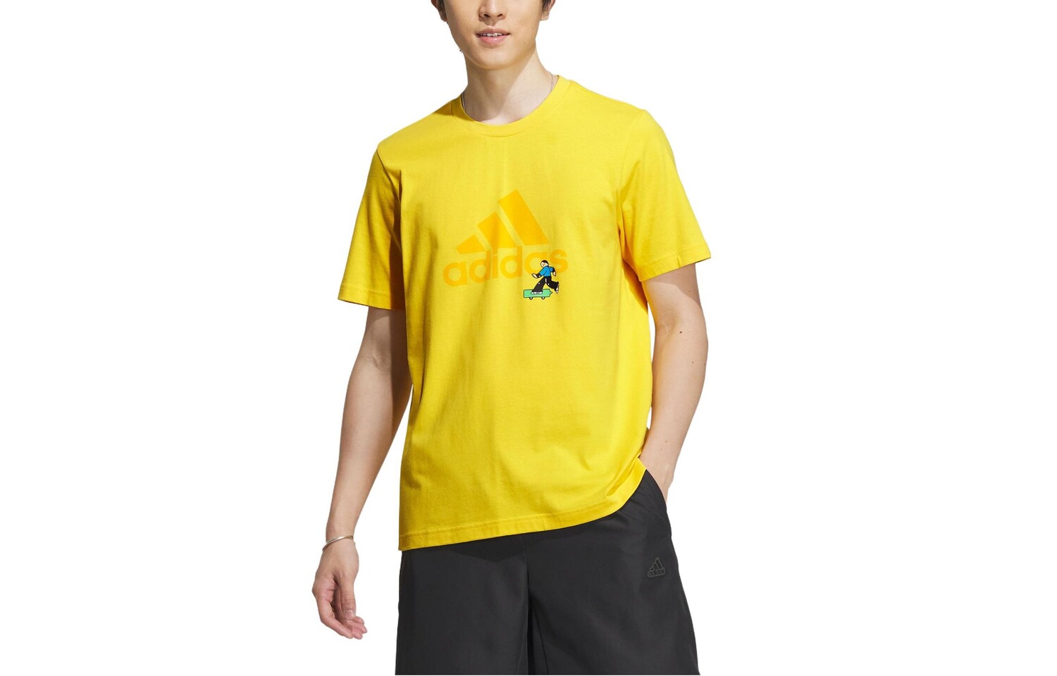 

X SEEBIN Совместная футболка SS23 для мужчин, цвет желтый солнечный Adidas, желтый