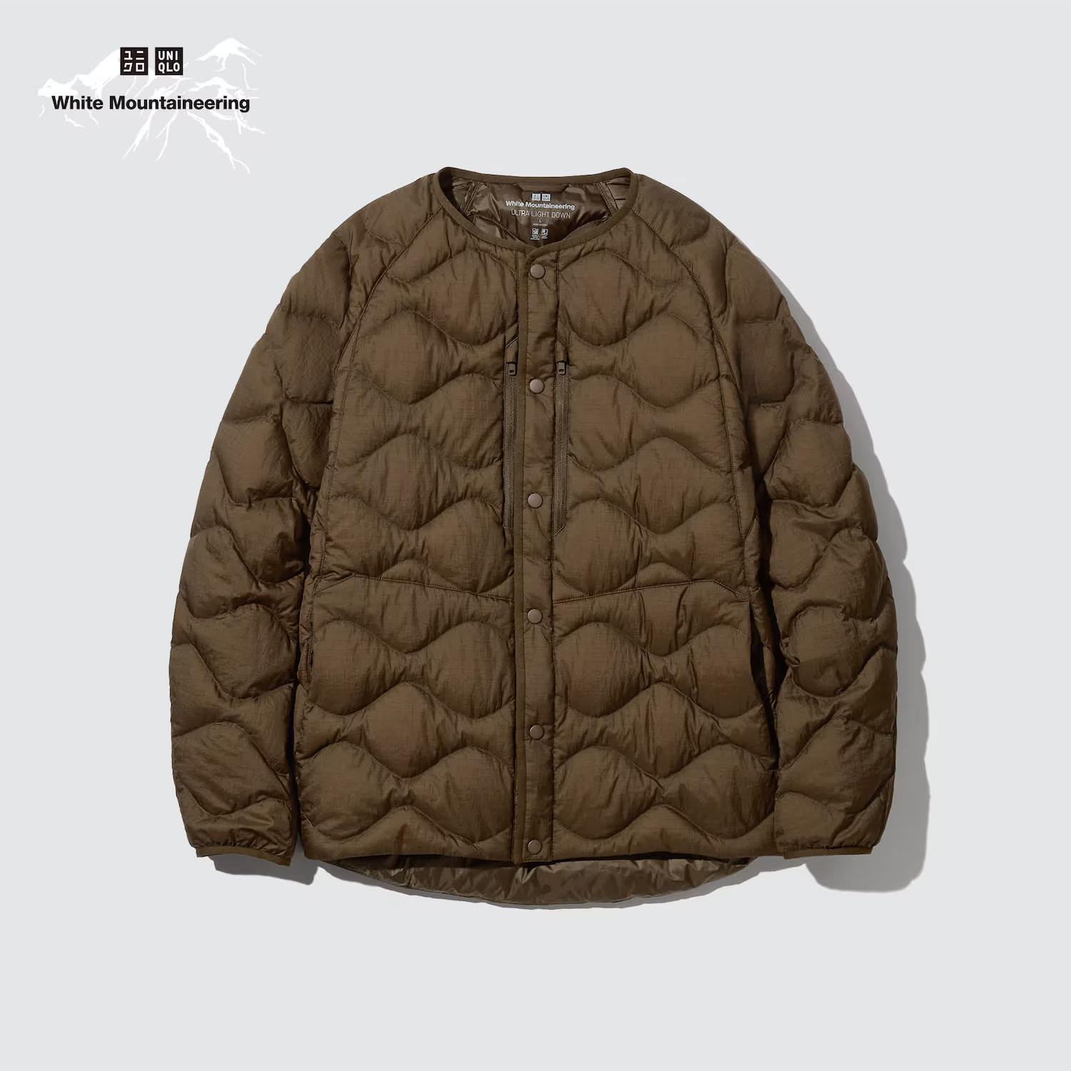 

Ультралегкая пуховая куртка Uniqlo x White Mountaineering Unisex, 38 темно-коричневый