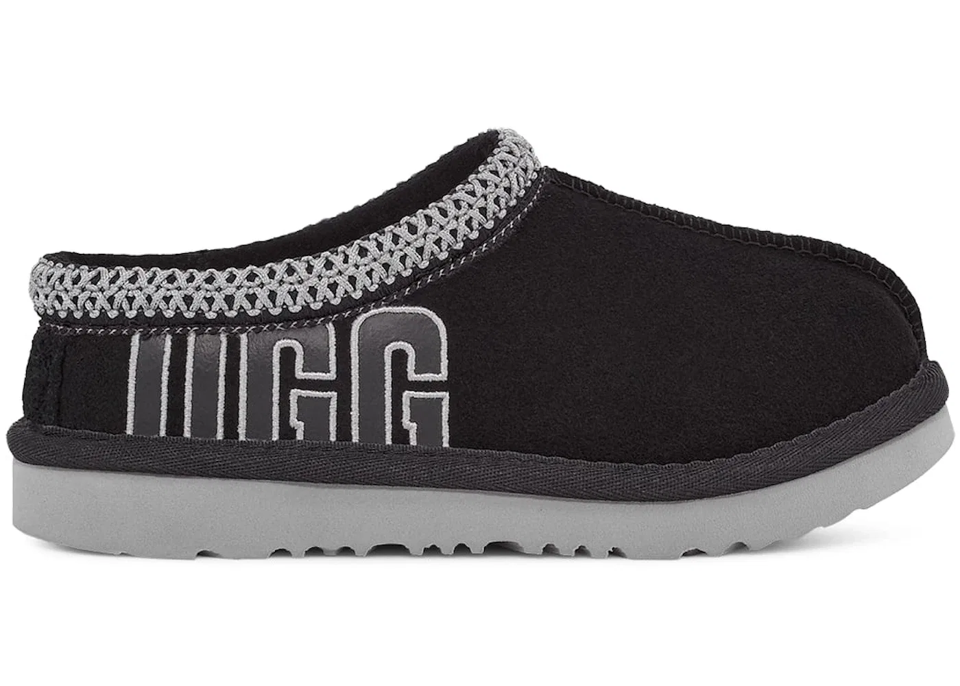 Детские тапочки с принтом UGG Tasman Graphic, Black/Grey