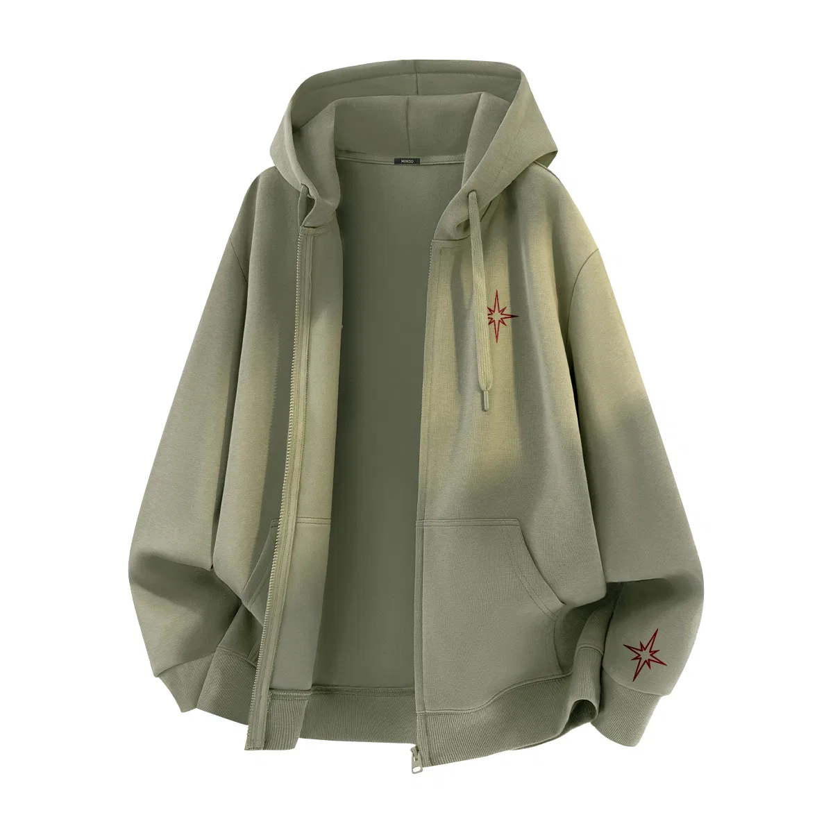 Детский худи утепленный утяжеленный MINISO, Spring Fall Gray Pea Green
