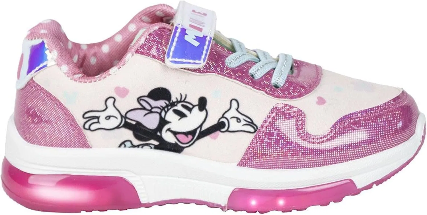 Детские кроссовки для девочек с подсветкой Sports PVC Sole with Lights Minnie, CERDÁ LIFE'S LITTLE MOMENTS, Pink