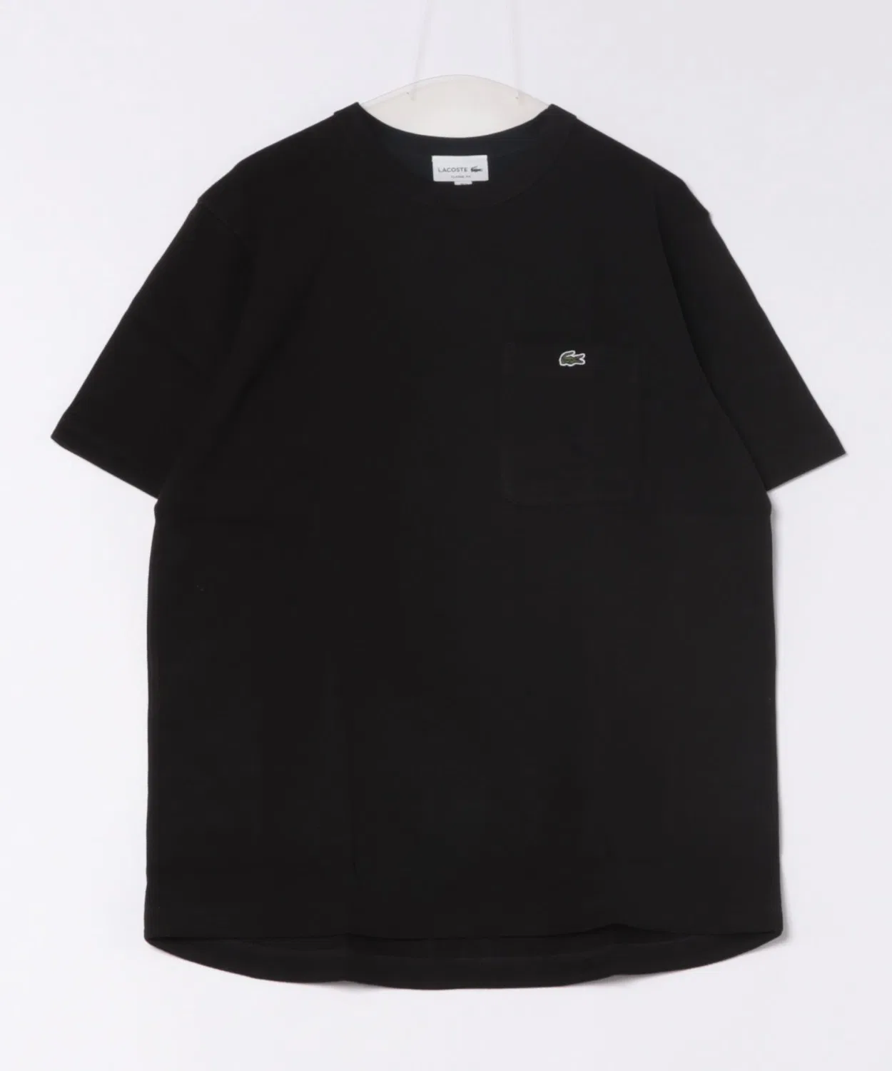 Мужская футболка с коротким рукавом из пике с карманом LACOSTE, Black