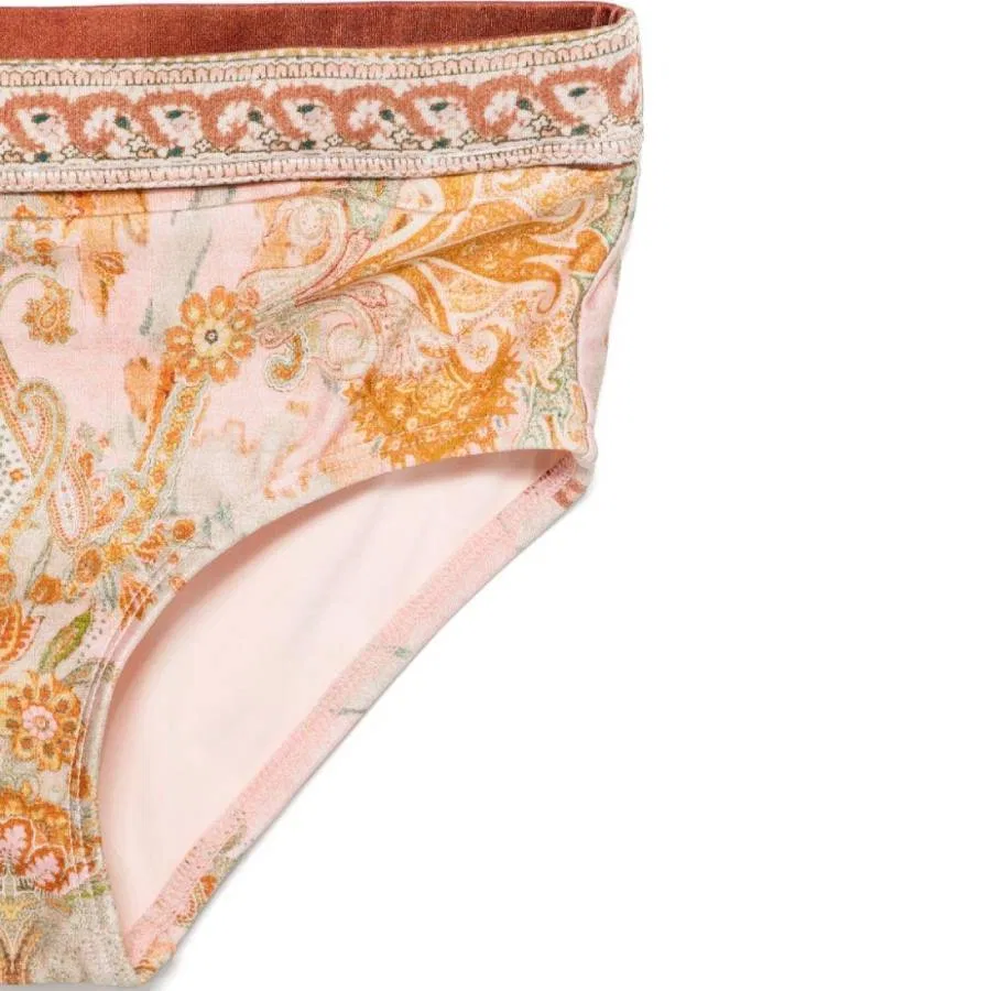Детский бикини-комплект с принтом Kids Wylie Racer Back Zimmermann, Pink Multi — фото 2