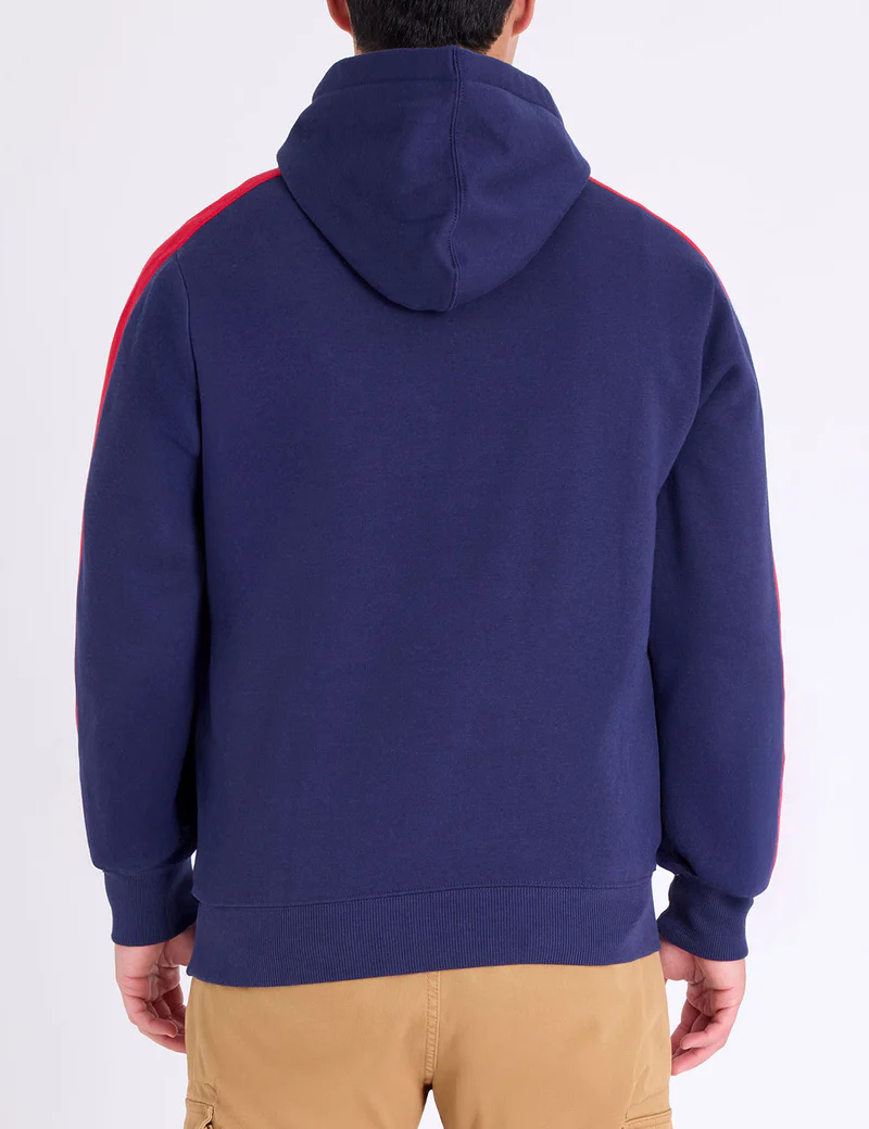 Худи U.S. Polo Assn Usa Applique Color Block Pullover, темно-синий — фото 4