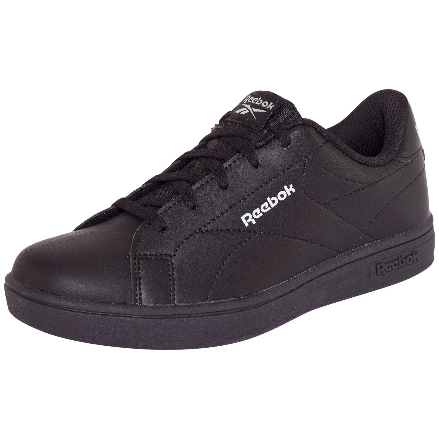 Детские кроссовки на шнуровке Reebok Court Clean Reebok Classic, Black/Black/Grey1