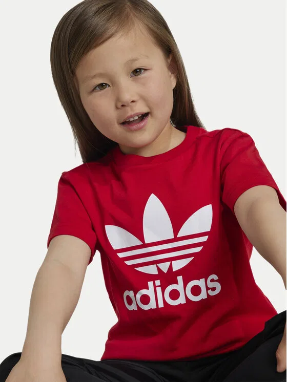 Футболка regular fit adicolor Trefoil Adidas, красный — фото 4