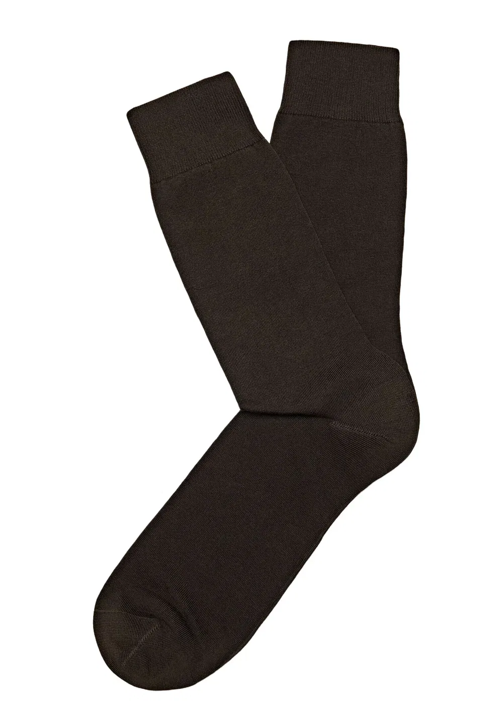 Однотонные вязаные носки из хлопковой смеси - носки Massimo Dutti, Dark Brown
