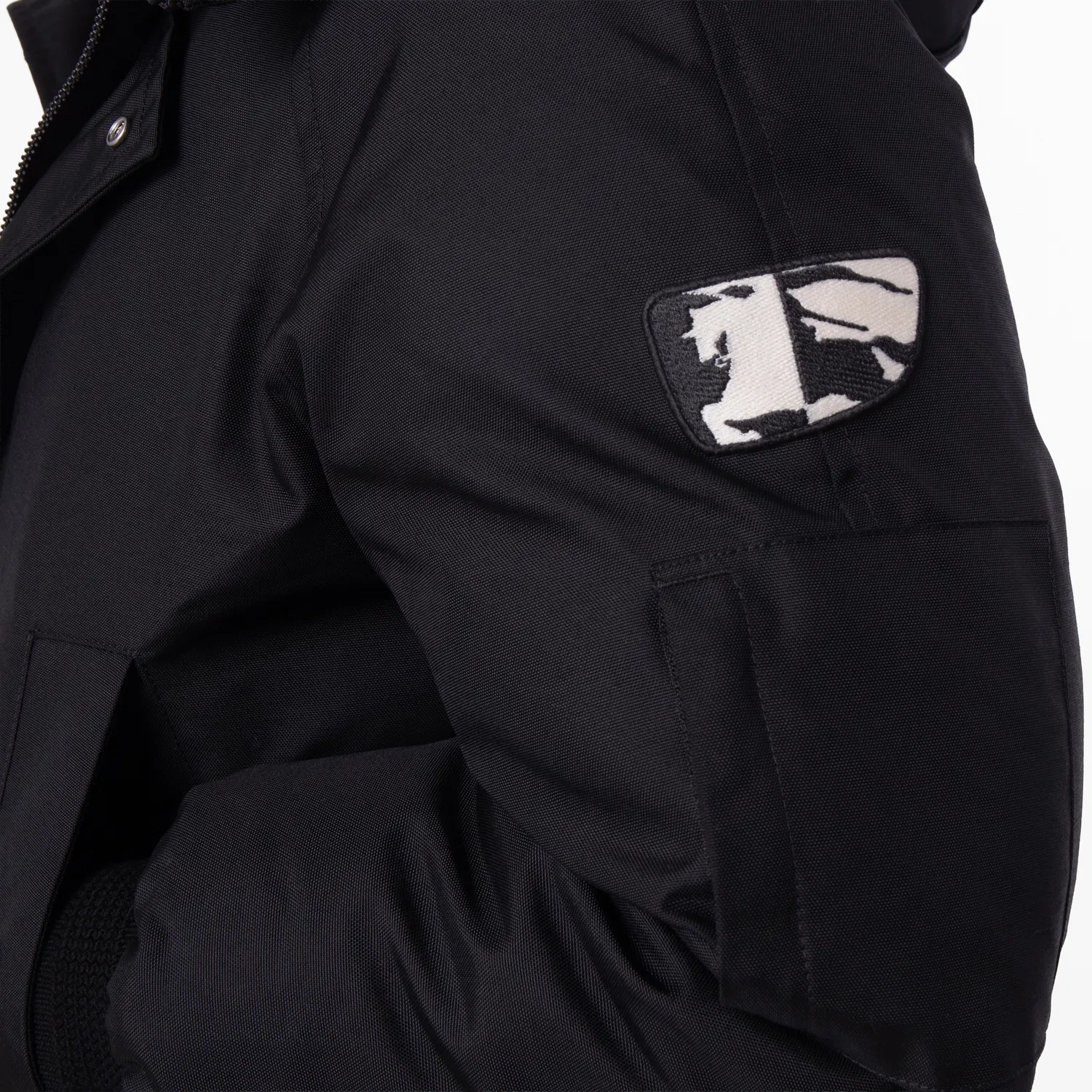 Куртка-бомбер с капюшоном с отделкой из искусственного меха Faux Fur Trim Hooded Bomber Jacket Burberry, Black — фото 4