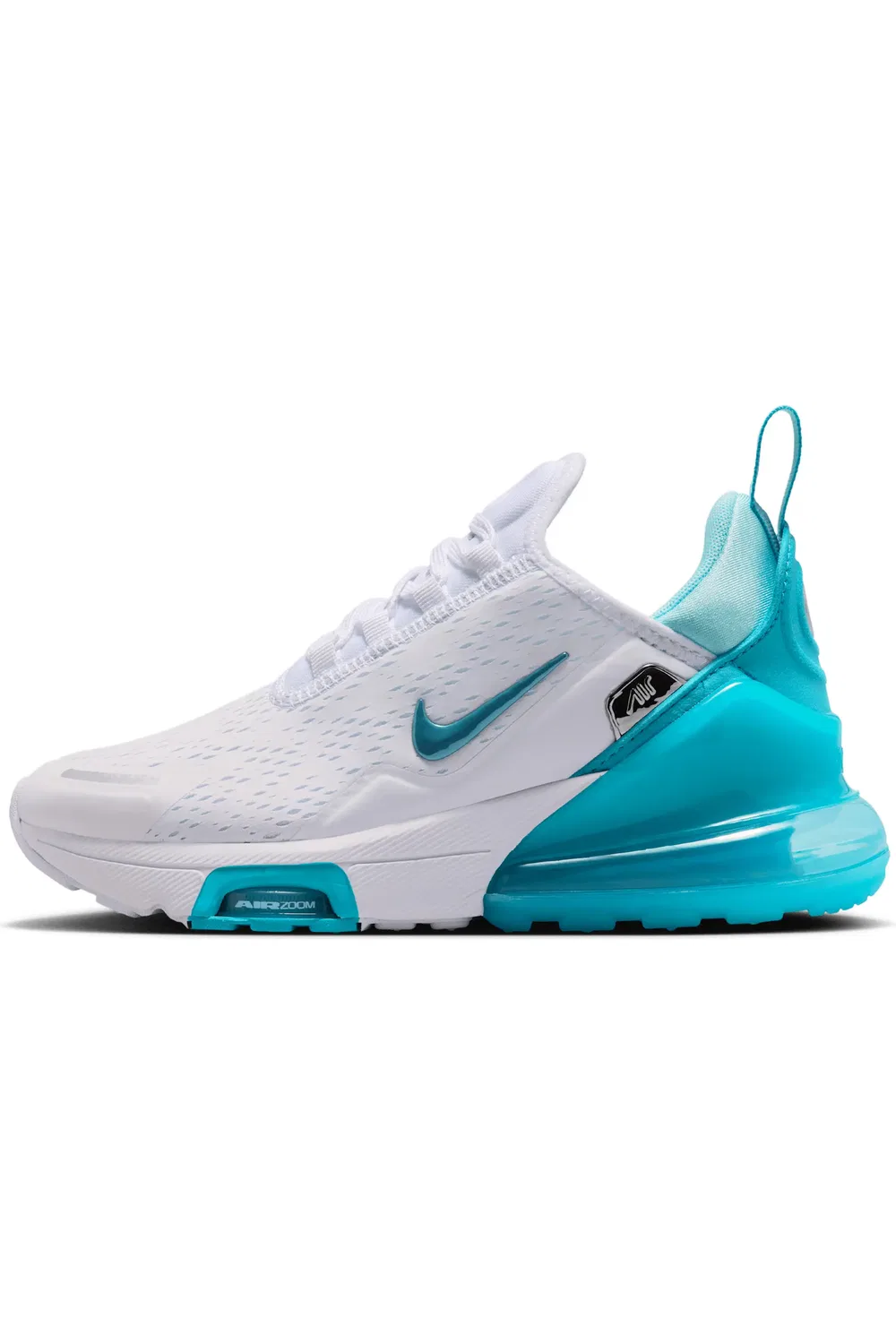 Детские кроссовки с амортизацией Air Max 270 Premium Nike, White/Copa/Teal Tint/Blue — фото 2