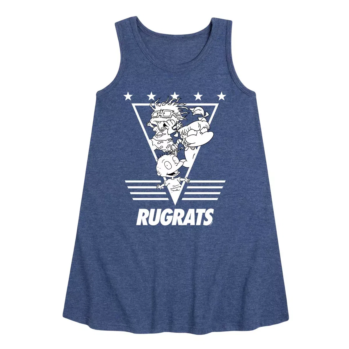 Детское платье-трапеция без рукавов Rugrats, Heather Navy