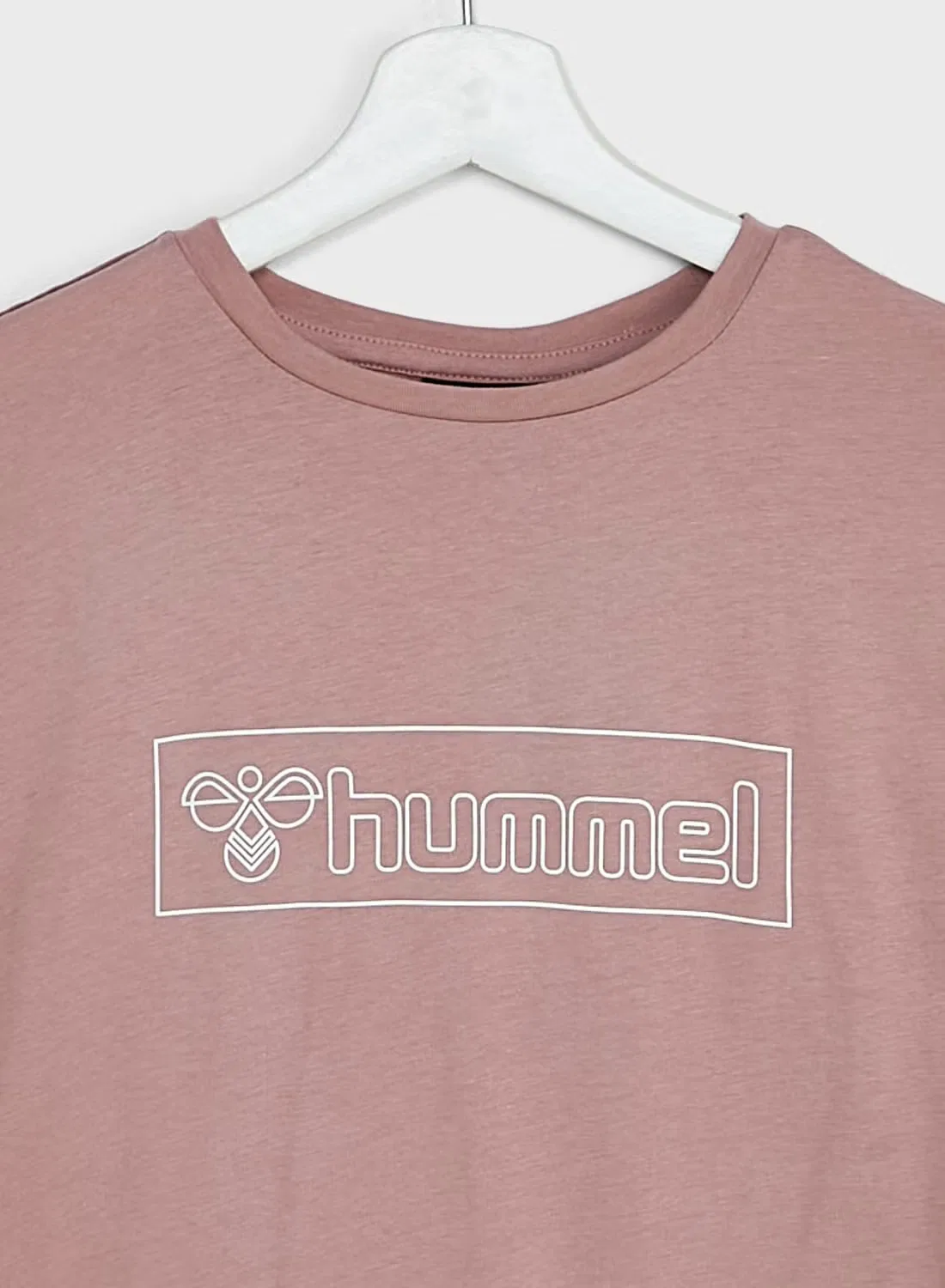 Футболка с контрастным принтом Hummel, розовый — фото 3