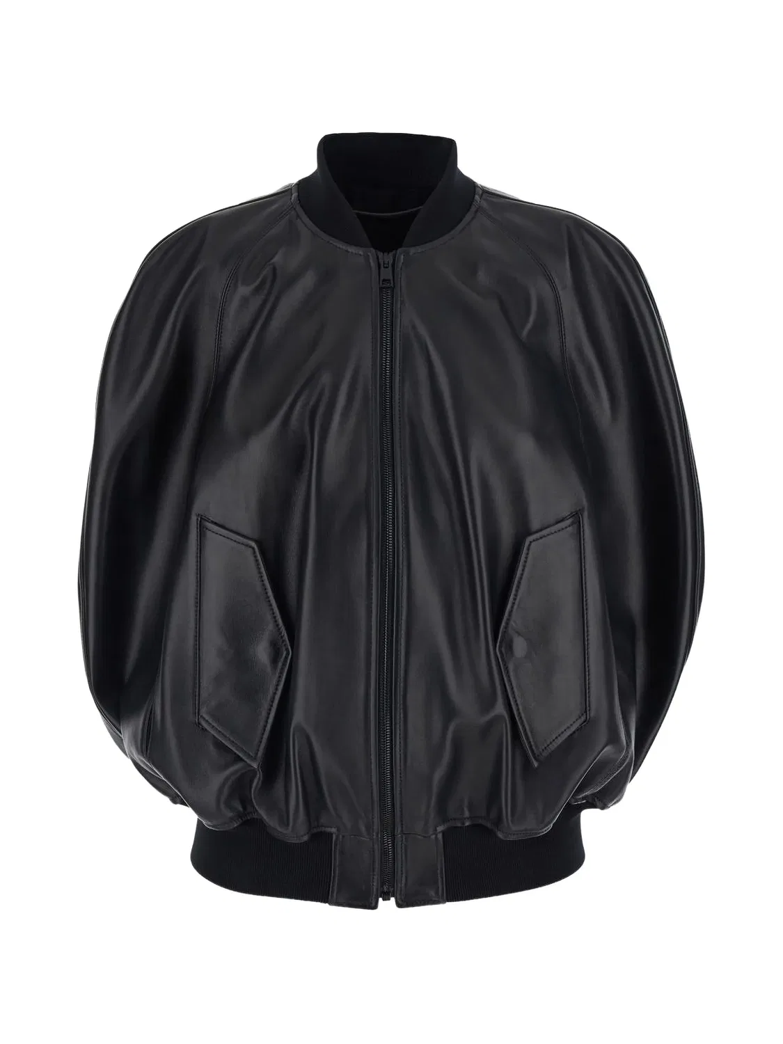 Balenciaga Бомбер из кожи черный