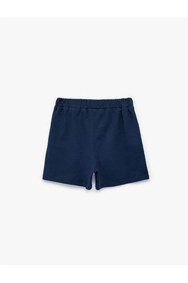 Детские шорты для мальчиков хлопковые Regular fit Cotton Navy Blue Baby Boy Shorts 6smb40006tk Koton, Navy Blue — фото 2
