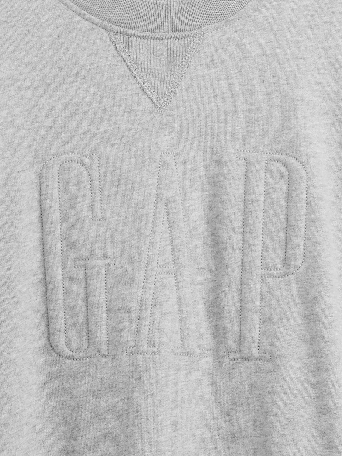 Футболка оверсайз из французского футера, VintageSoft Gap, серый — фото 4