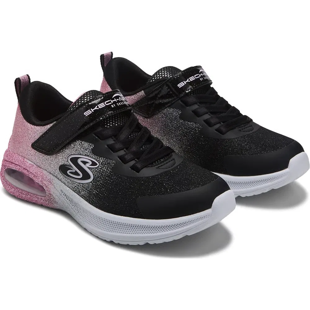 Детские кроссовки Microspec Max Advance Skechers, Black Ombre Glitter