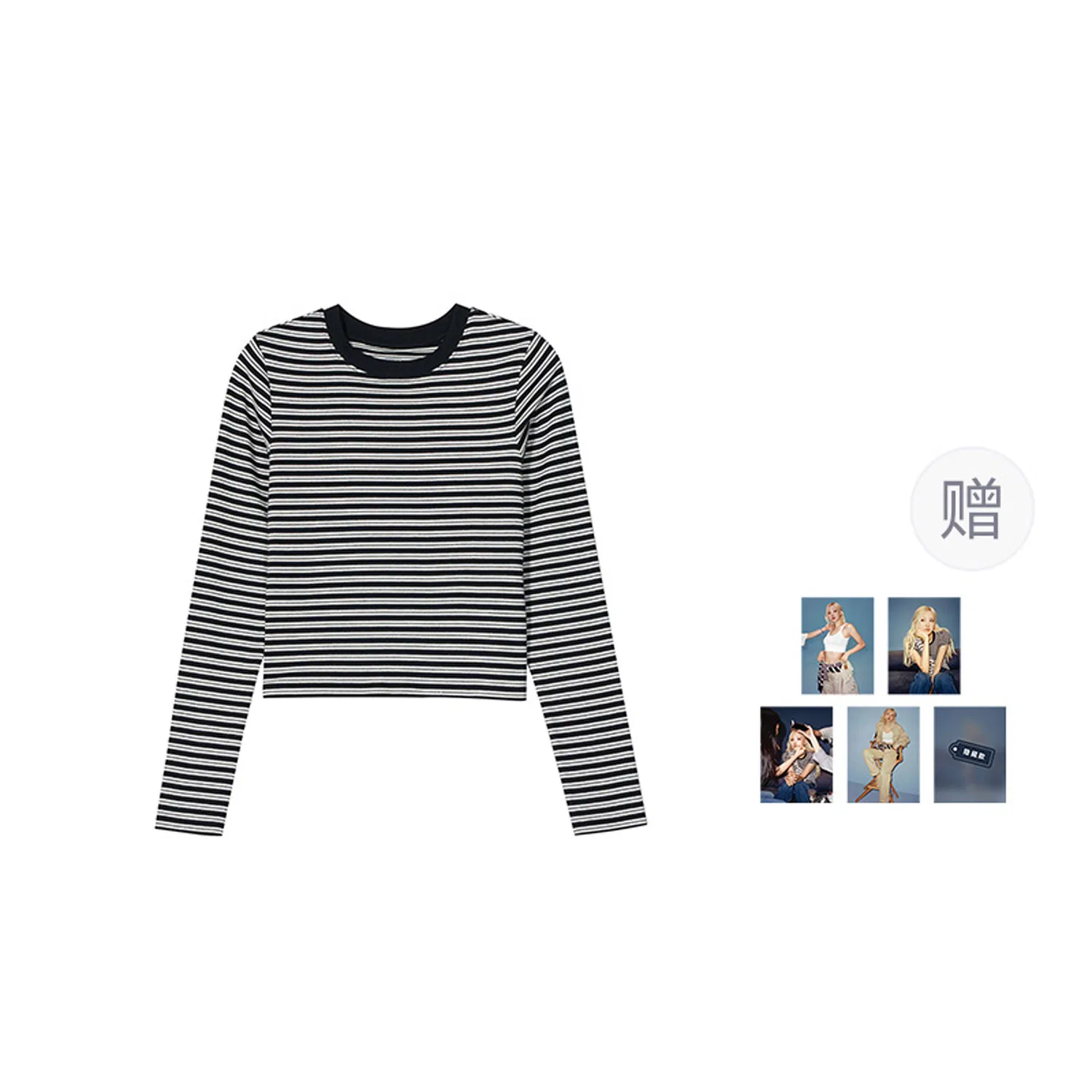 Женская футболка с круглым вырезом Black White Stripes Levis, Black White Stripes
