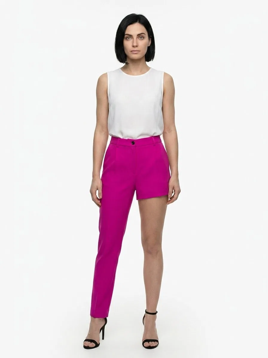 Женские брюки из шерсти Pink Virgin Wool Casual Pants Dolce & Gabbana, Pink