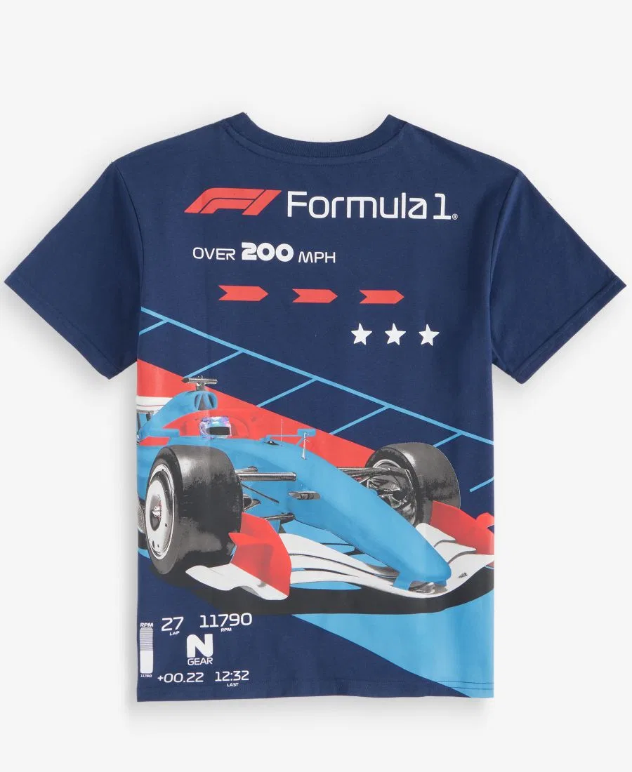 Футболка с принтом Formula 1 с коротким рукавом Epic Threads, Navy Nautical