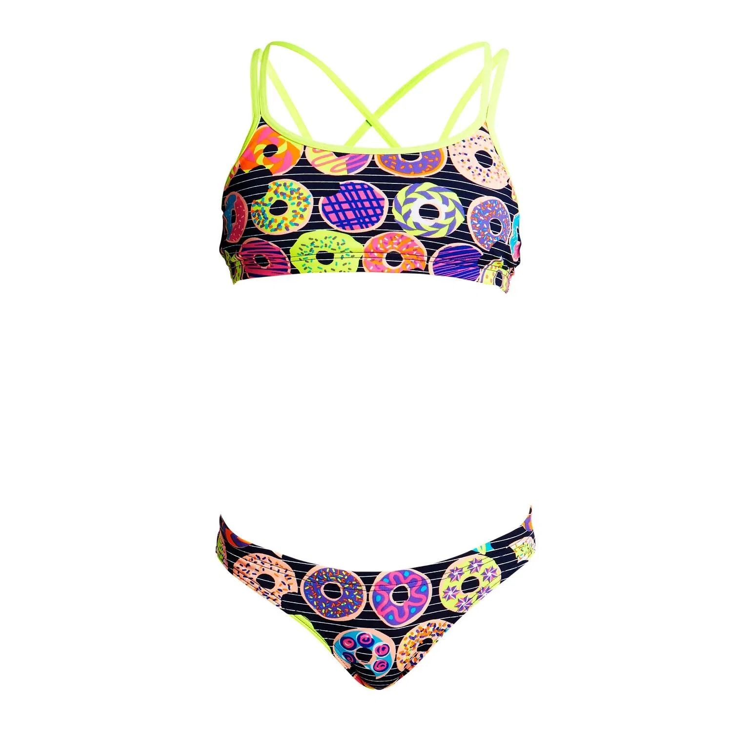 Детское бикини для девочек с принтом Dunking Donuts Funkita, Bunt