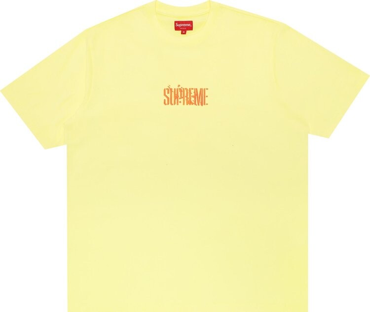 

Футболка Supreme Splatter Short-Sleeve Top 'Pale Yellow', желтый