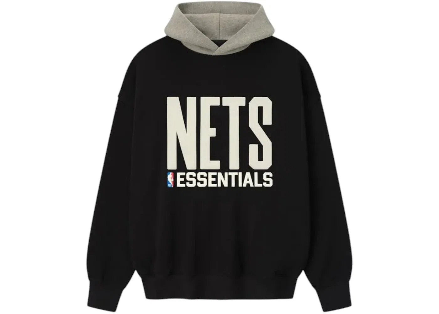 Мужской худи с принтом Nets Sport Fear of God, Black/Warm Heather