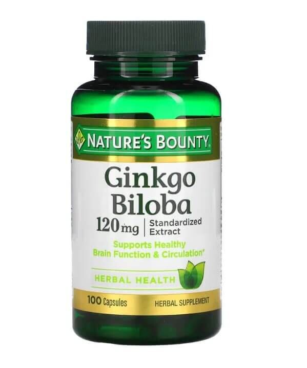 

Гинкго двулопастный, 120 мг, 100 капсул, Nature's Bounty