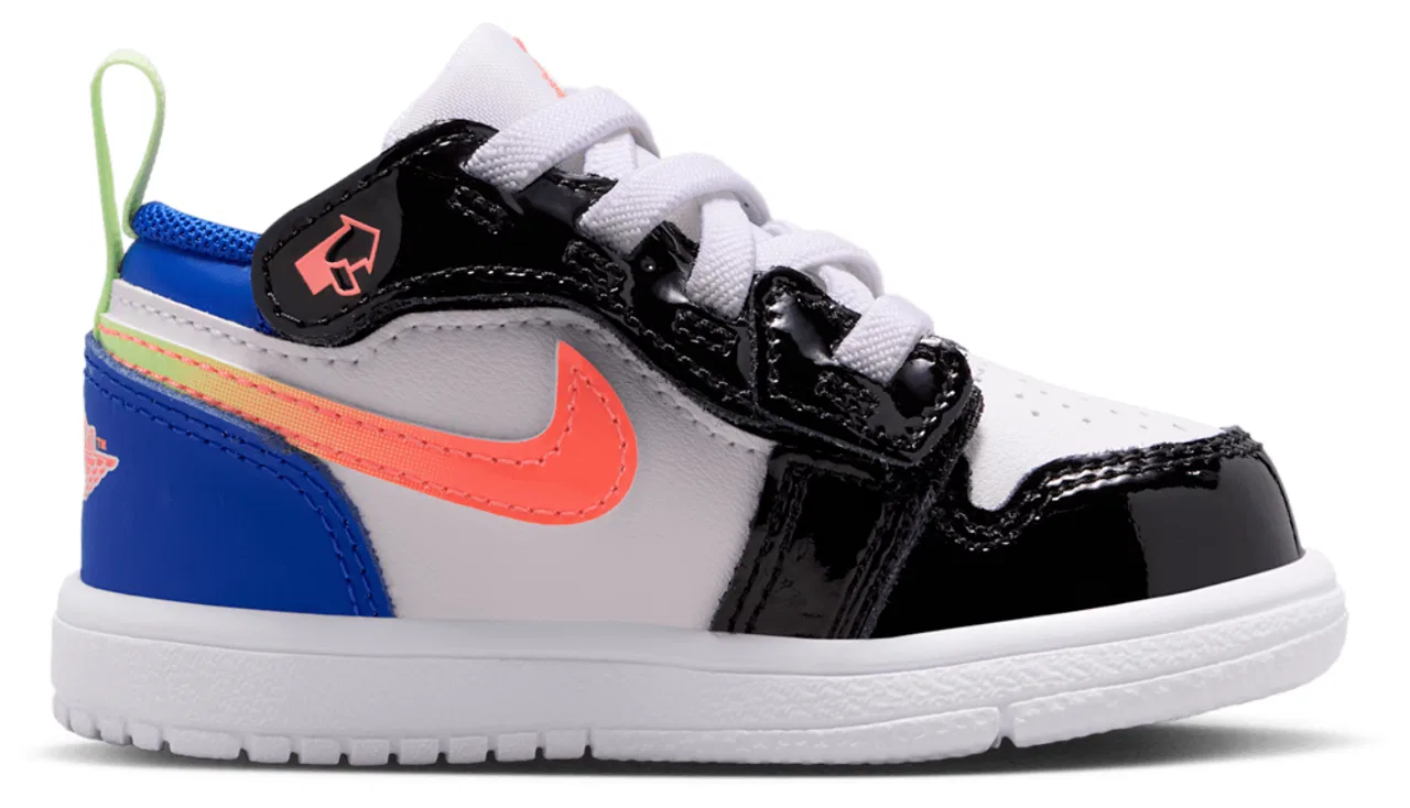 Детские кроссовки для мальчиков с липучкой Jordan AJ 1 Low SE, Jordan, Blue Orange White