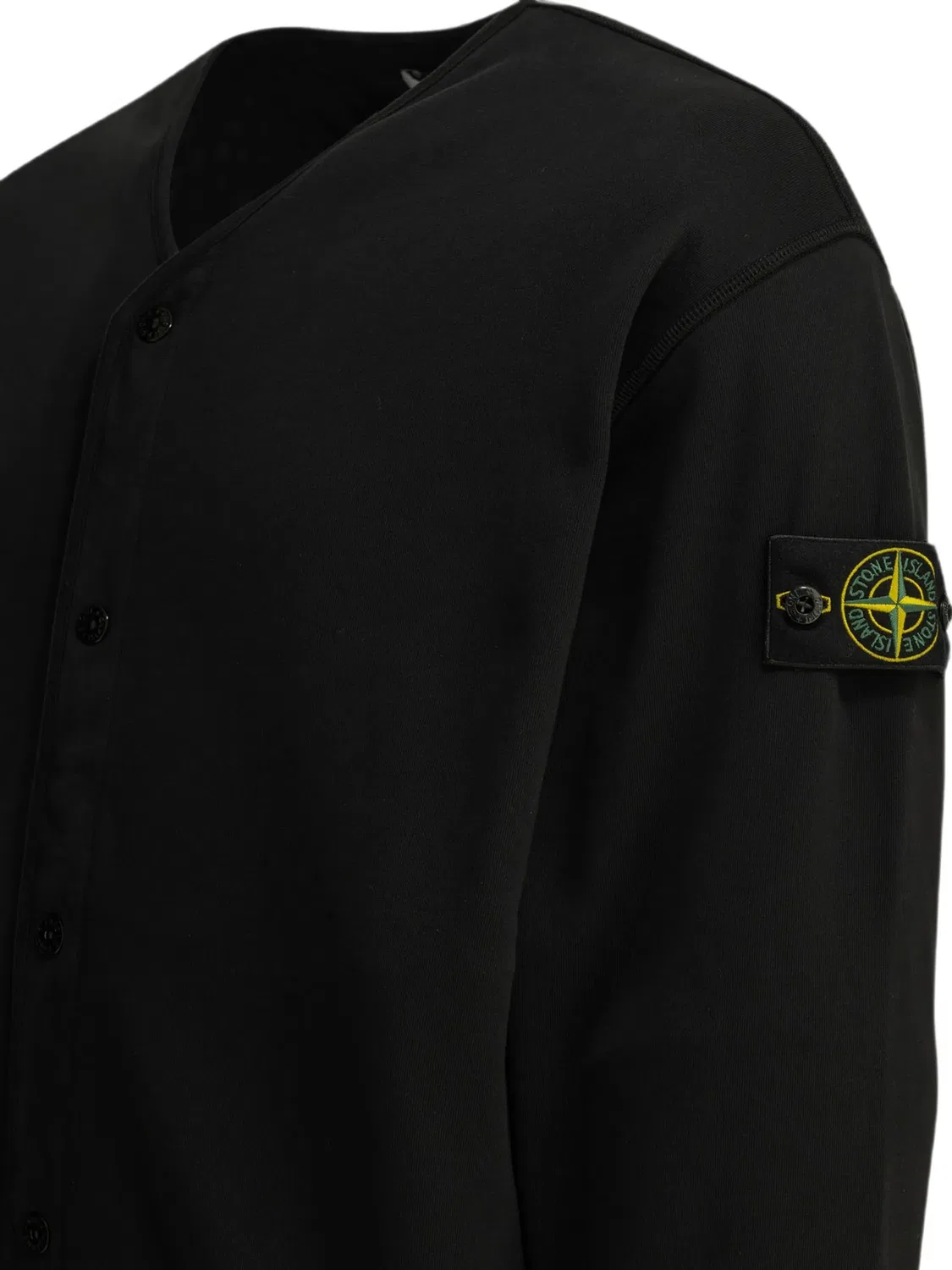 Stone Island Кардиган из хлопка с нашивкой, черный — фото 3