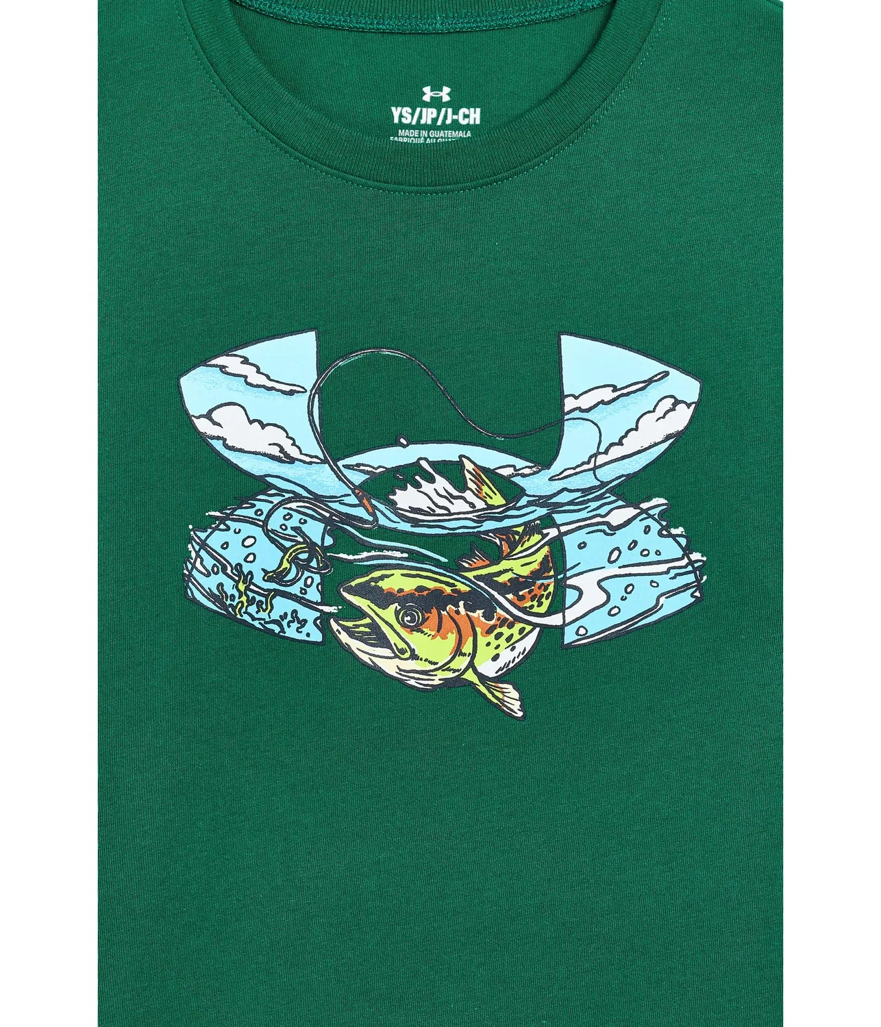 Футболка Great Catch (для детей постарше) Under Armour Kids, Campus Ivy — фото 3