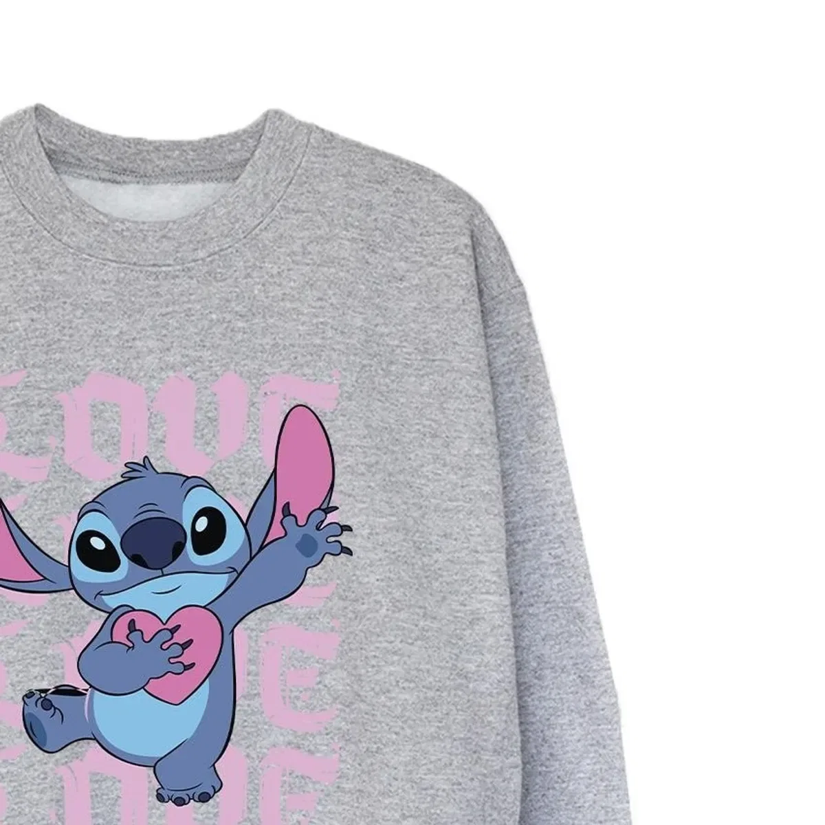 Детский свитшот с принтом Valentine Love Lilo & Stitch, Grey — фото 2