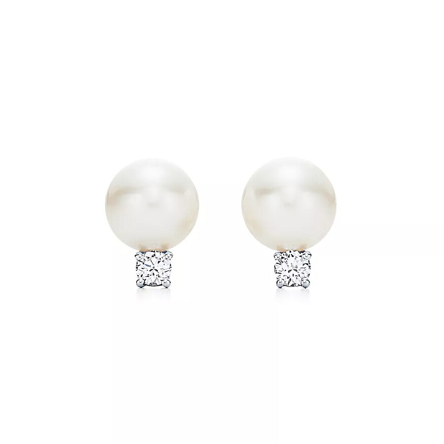 

Серьги Tiffany & Co Tiffany Signature Pearls Stud, белое золото/бриллиант