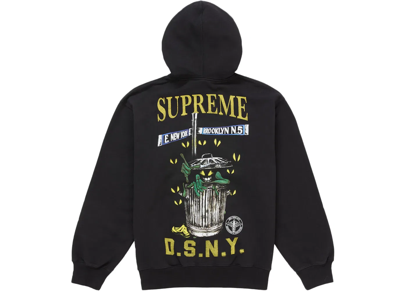 Мужская худи на молнии с капюшоном DSNY Supreme, Black — фото 2