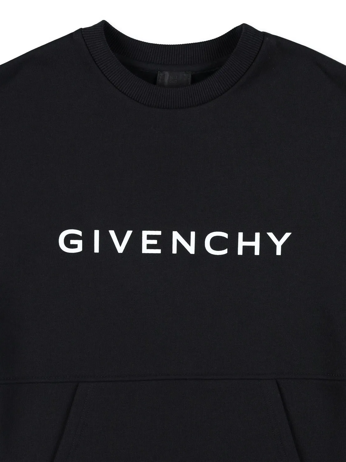 Платье из флисового трикотажа с логотипом Givenchy, черный — фото 2