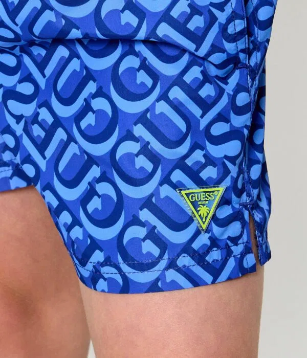Детские шорты для мальчиков из полиэстера Guess, синий — фото 4