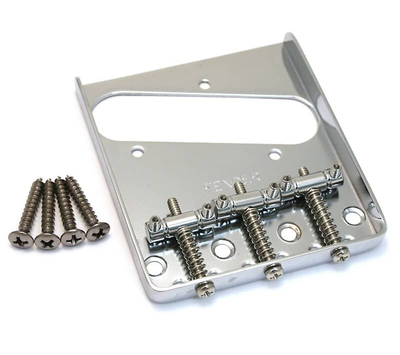 

006-0070-000 Chrome Оригинальный мост Fender Highway 1 Tele Telecaster — хром 006-0070-000 Genuine Fender Highway 1 Tele Telecaster Bridge - Chrome